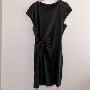 Talbots Black TShirt Dress with Bow Detail Women Size XL